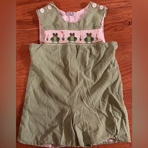 Orient Expressed Smocked “Frog” Jumper, Size 4, EUC